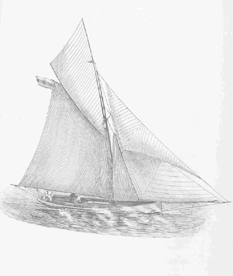 Zeichnung Yacht