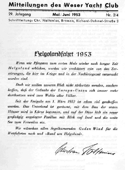 Mitteilungen 1953