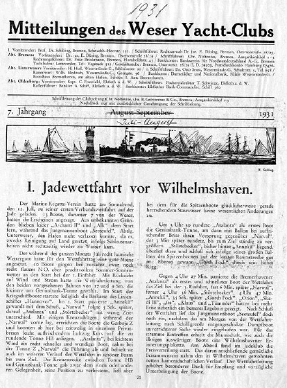 WYC-Mitteilungen 1931