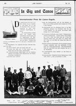 Internationaler Preis für Canoe-Segeln