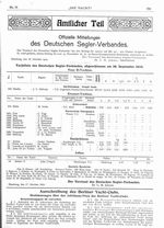 Ausschreibung des Berliner Y.C. für 6 m-Yachten