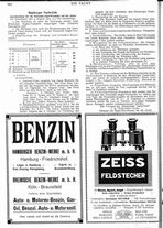 Ausschreibung: Nat. Wettfahrt, 3. VIII. 1912, H.Y.C., Alster