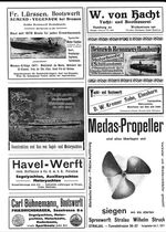 Münchener Woche 1912: Ammersee, 12. VII. 12, Ammersee Y.C. dto., 13. VII. 12, dto. Starnbergersee, 17. VII. 12, K. Bayr. Y.C. dto., 18. VII. 12, M.S.C. dto., 19. VII. 12, K. Bayr. Y.C. dto. 21. VII. 12, K. Bayr. Y.C.