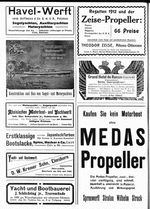 Die Bodenseewoche 1912. Nat. Wettf. 30. VII. 12, Königl. Württemb. Y.C.; 31. VII. 12, Königl. Württemb. Y.C.; 1. VIII. 12, Akad. S.V. i. München; 3. VIII. 12, Lindauer S.C.; 4. VIII. 12, Bodensee Segler-Verband; 5. VIII. 12, Bregenzer Segel-Club; 7. 
