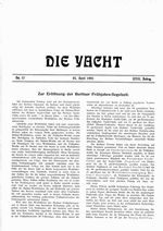 Zur Eröffnung der Berliner Frühjahrs-Segelzeit