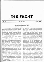 Die Wettfahrttermine 1922