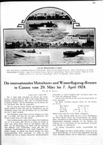 Die internationalen Motorboot- und Wasserflugzeugrennen in Cannes vom 29. März bis 7. April 1924