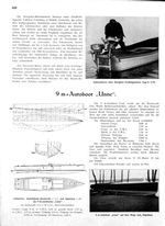 9 m Autoboot " Unne " der Bootswerft Otto Wulff, Bln.-Karolinenhof, (Entwurf H. Schön)
