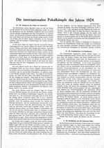 Internationale Pokalkämpfe des Jahres 1924