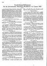 Ausschreibungsbedingungen für die Internationalen Motorbootswettfahrten vor Cannes 1925