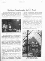 Aus den Vereinen: Segler-Vereinigung Tegel, Klubhauseinweihung