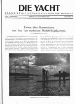 Etwas über Konstruktion und Bau von modernen Modell-Segelyachten
