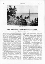 " Marienburg " zweite Schwedenreise 1926, Der