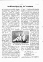 Klipperfahrten und das Yachtsegeln, Die