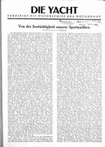 Seetüchtigkeit unserer Sportyachten, Von der