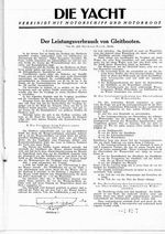 Gleitbooten, Der Leistungsverbrauch von