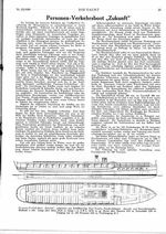 Personen-Verkehrsboot " Zukunft " (Schiffbau-Ing. Paul Francke, Friedrichshagen)