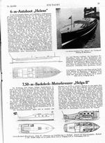 7,50 m Backdeck-Motorkreuzer " Helga II " (Schiffbau-Ing. L. Dinklage, Hamburg)