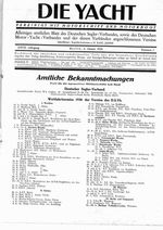 Wettfahrttermine 1930 der Vereine des D.S.Vb.