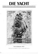 Die alte Segelfregatte " Niobe " (Radierung von H.E. Adametz)