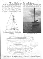 7,50 m Jollenkreuzer für den Bodensee (Schiffbau-Ing. Arthur Tiller)