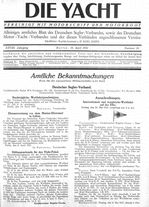 Internationale und Asugleichswettfahrten auf der Elbe, veranstaltet vom Hamburger Segel-Club: 22.Mai und 7.Juni