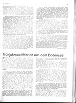 Bodensee, Frühjahrswettfahrten auf dem