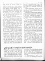 Kiel: Starbootmeisterschaft 1934, Die