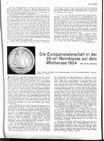 Europameisterschaft in der 22 qm Rennklasse auf dem Wörthersee, Die