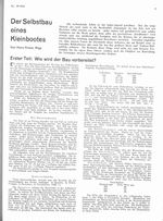 Selbstbau eines Kleinbootes, Der