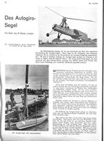 Autogiro-Segel, Das