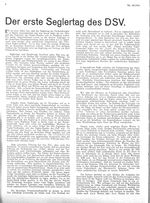 Seglertag des D.S.V., Der erste