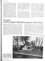 Großherzoglich-Mecklenburgischer Yacht-Club, 50 Jahre