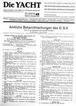 Wettfahrttermine des D.S.V. Bezirk I bis VIII