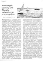 Modellsegelabteilung und Olympiavorbereitungen