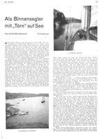 " Thörn " auf See, Als Binnensegler mit