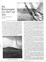 " Thörn " auf See, Als Binnensegler mit