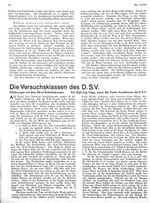 Versuchsklassen des D.S.V., Die