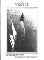 Blick von der Bramraa der Viermastbark "Pirwall" auf das Vorgeschirr und den Schlepper (Photo Walter-Meyer, Hamburg)