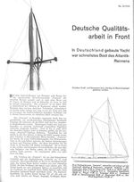 Atlantik-Rennens, In Deutschland gebaute Yacht war schnellstes Boot des