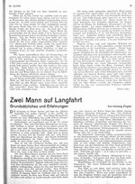 Zwei Mann auf Langfahrt