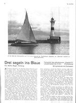 Drei segeln ins Blaue