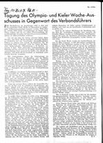 Olympia- und Kieler Woche-Ausschusses in Gegenwart des Verbandsführers, Tagung des