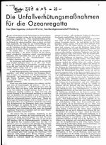 Unfallverhütungsmaßnahmen für die Ozeanregatta, Die