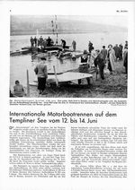 Templiner See, Internationale Motorbootrennen auf dem