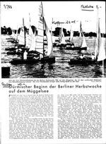 Berliner Herbstwoche auf dem Müggelsee