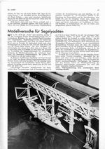 Modellversuche für Segelyachten