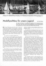 Modellyachtbau für unsere Jugend
