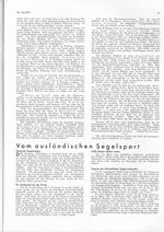 Ausländischen Segelsport, Vom