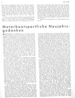 Neujahrsgedanken, Motorbootsportliche